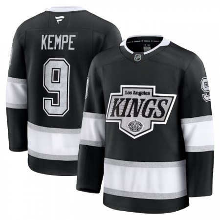 Los Angeles Kings Fanatics Premium Adrian Kempe 2024-25 Heim Schwarz Trikot - Herren